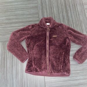 Columbia fireside Sherpa jacket maroon burgundy size large l women’s